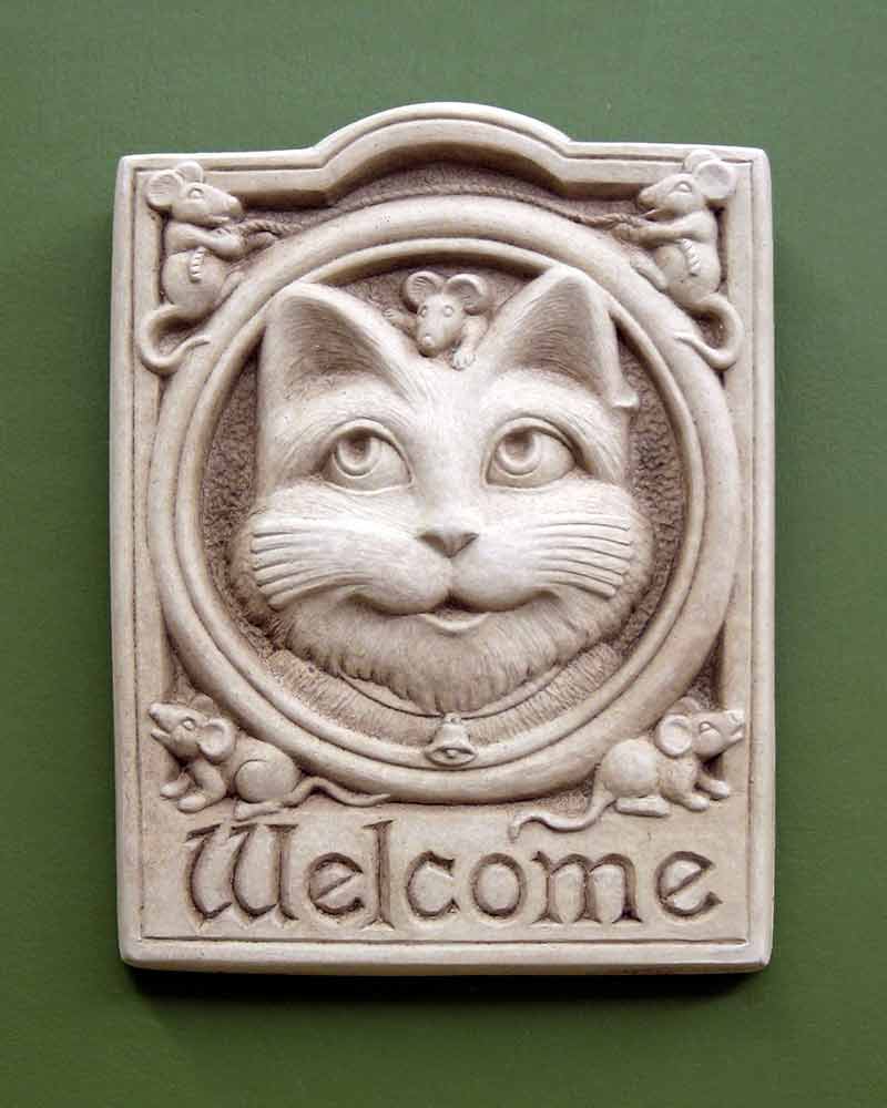 Welcome Cat Plaque