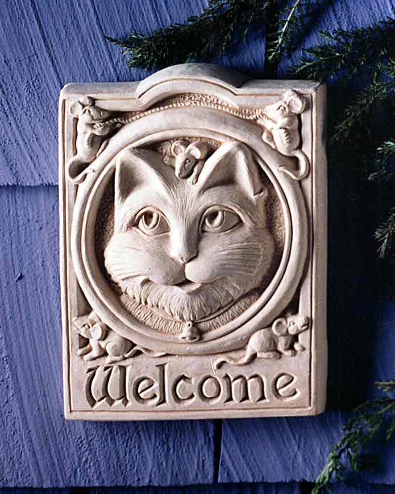 Welcome Cat Plaque