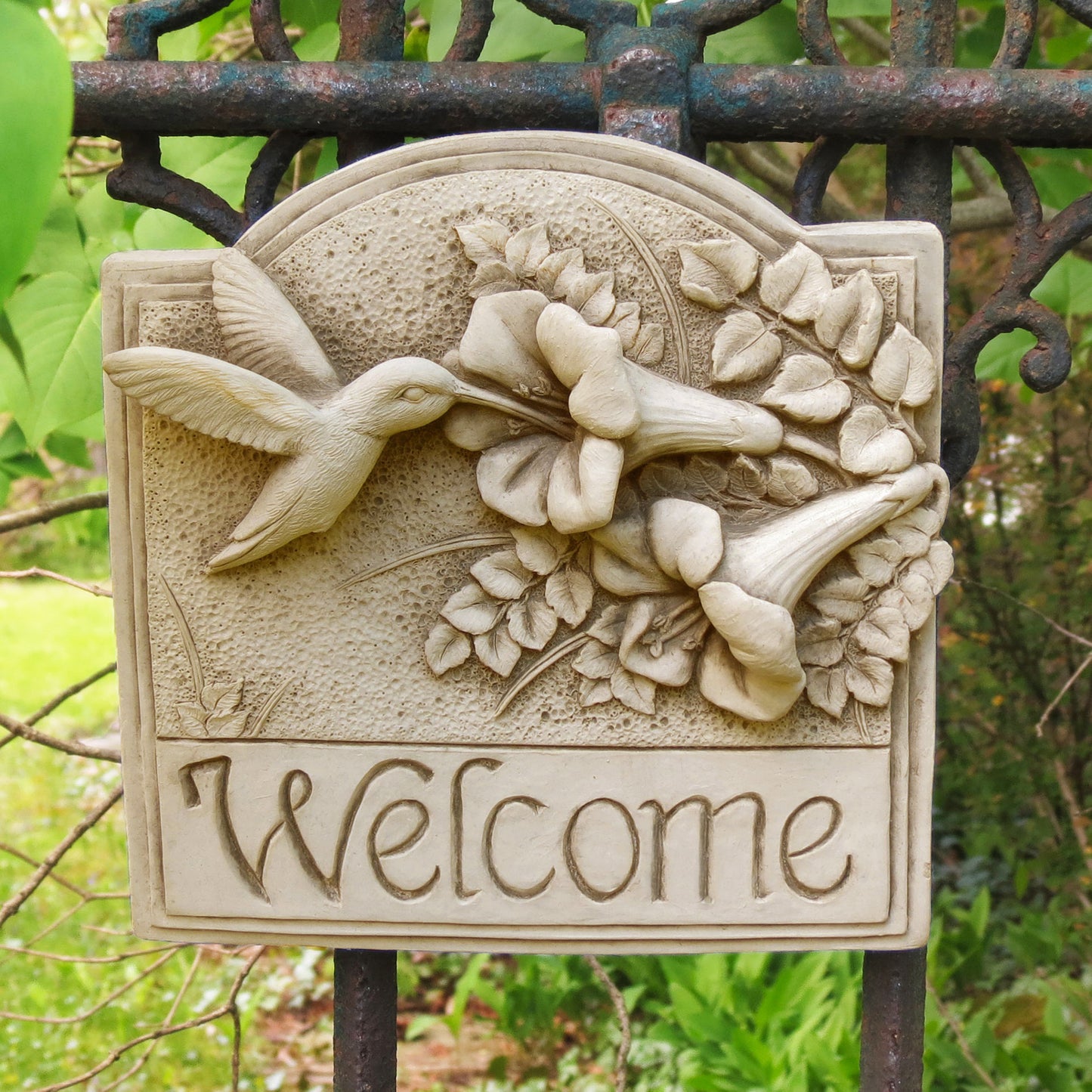 Hummingbird Welcome Plaque