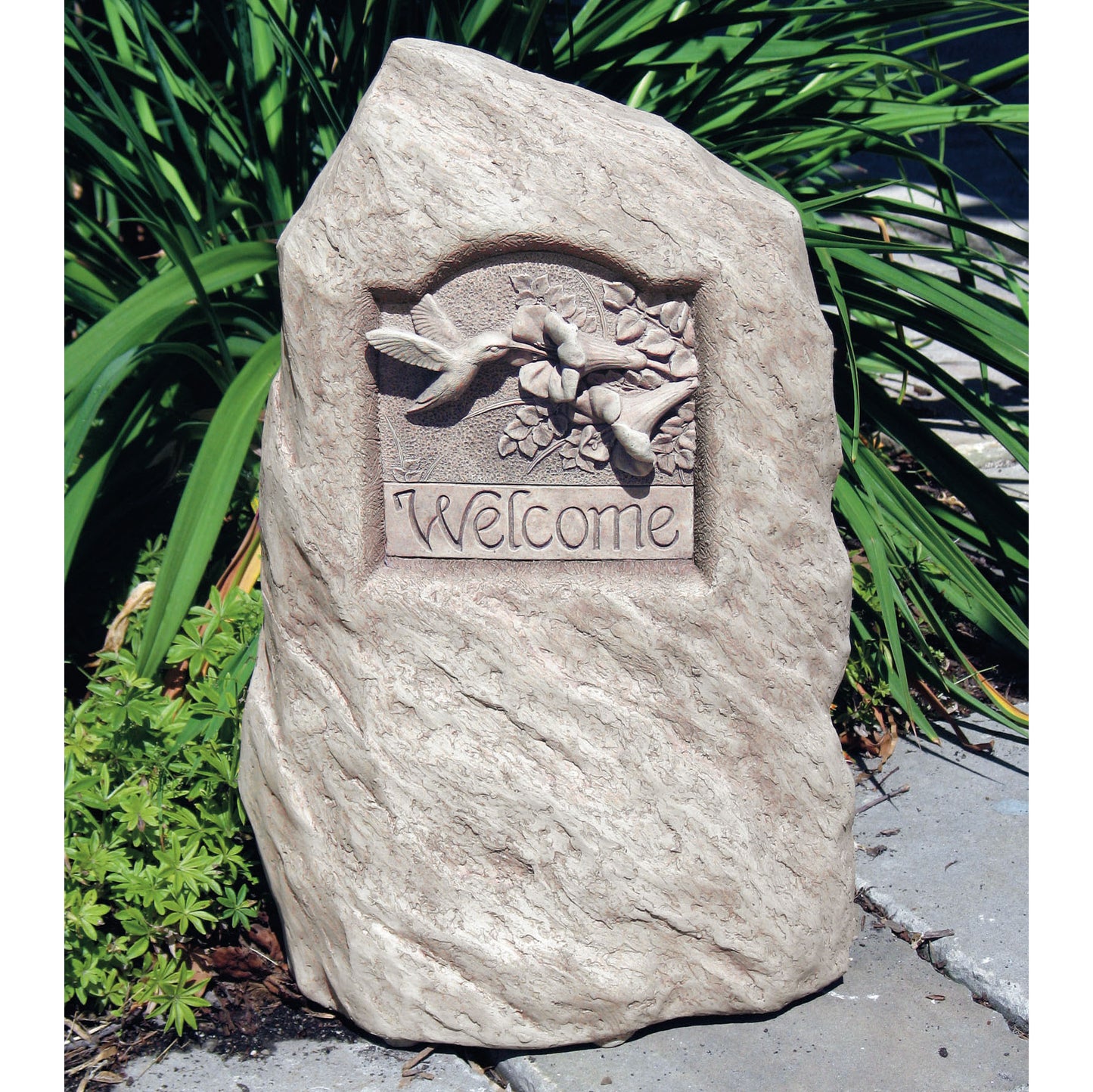 Hummingbird Welcome Stone